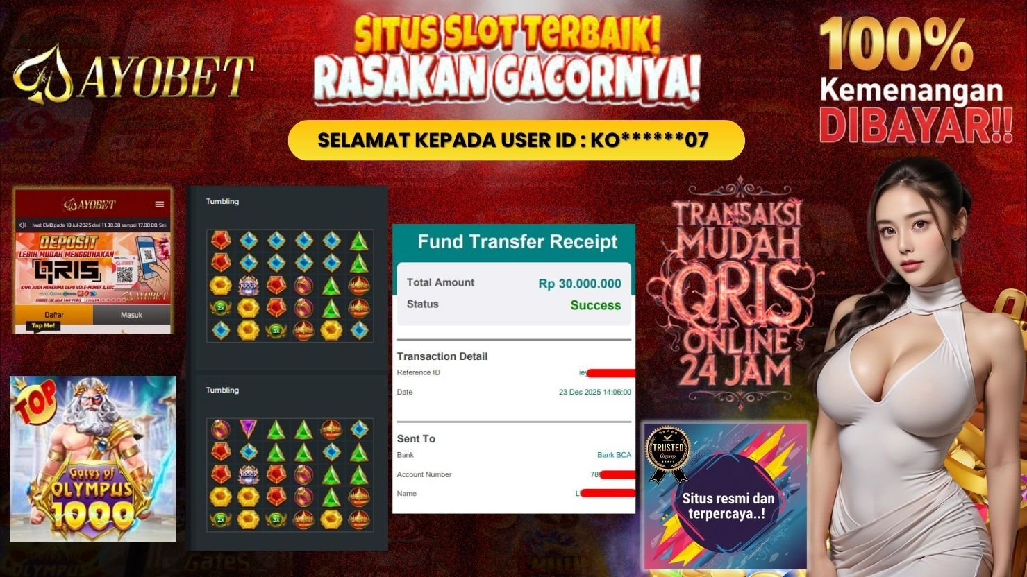 AYOBET JACKPOT SLOT GATES OF OLYMPUS 1000